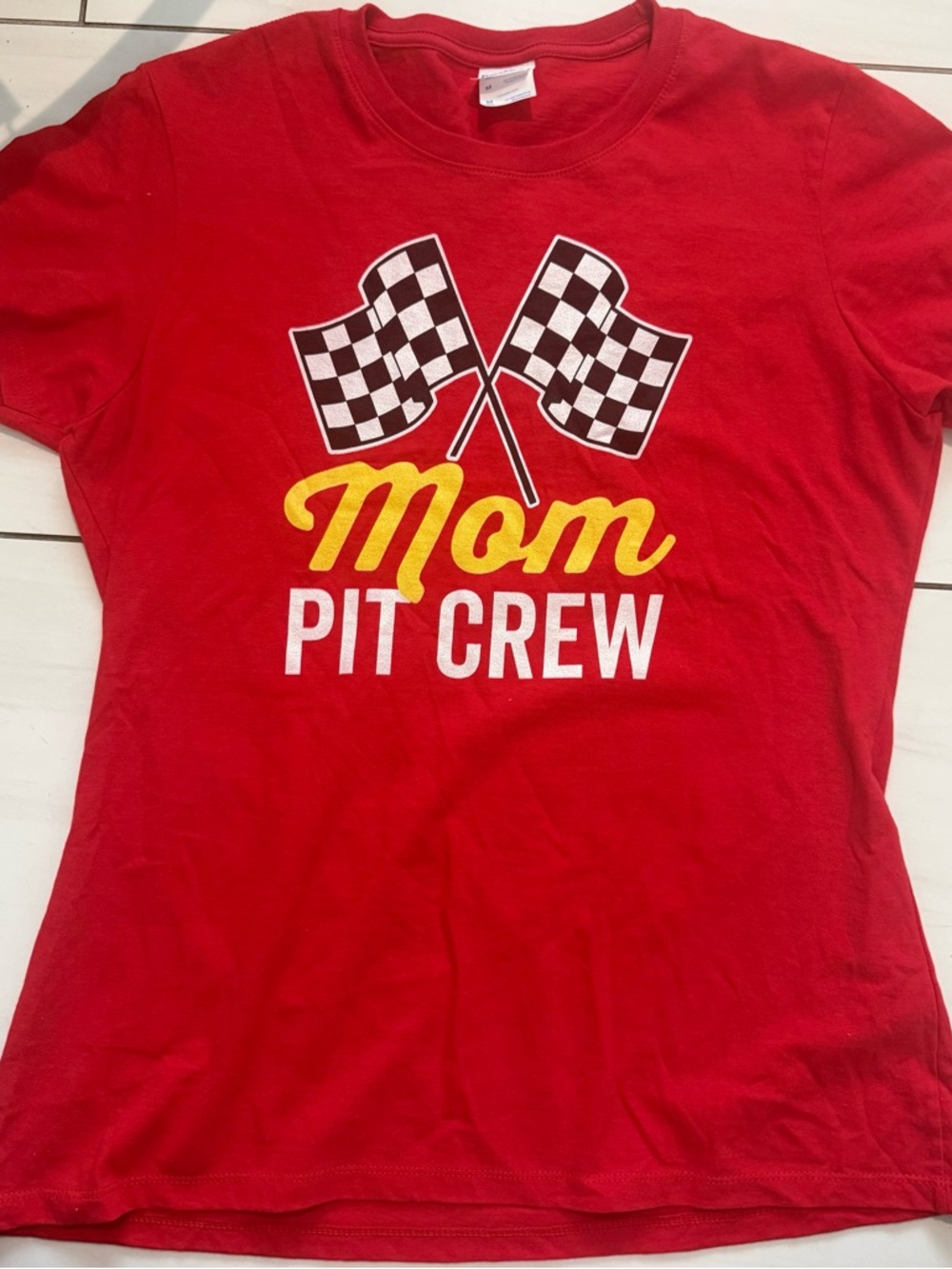 Lightning McQueen Mom pit crew shirt